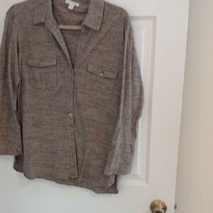 Brown Button-Up Shirt